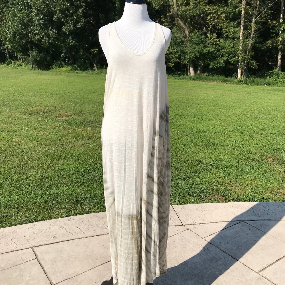 Free People Cream Tie-Dye Swimsuit Cover